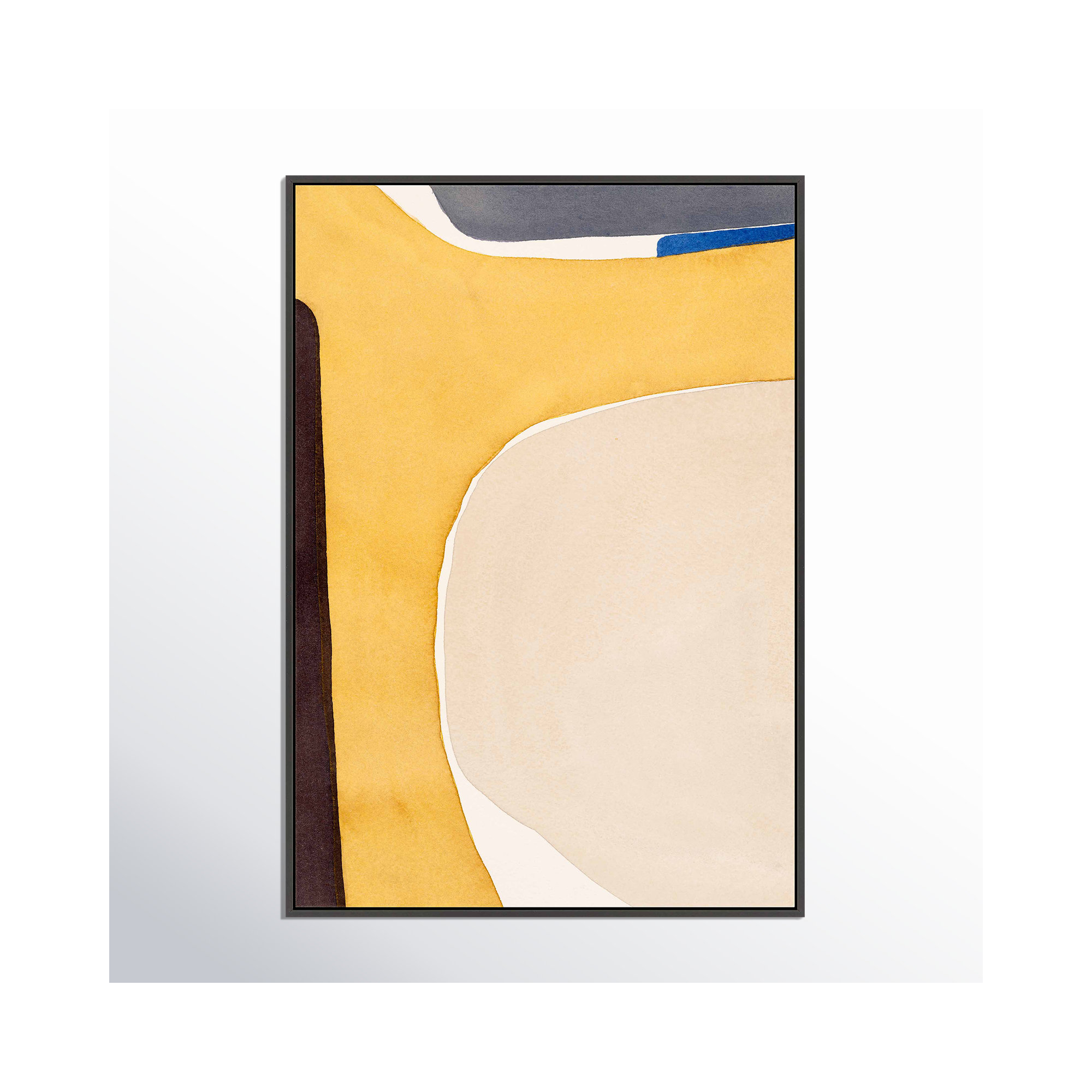 Hint Of Cobalt by Julia Balfour, 25" H x 17.5" W x 1.25" D, Black Picture Framed Canvas