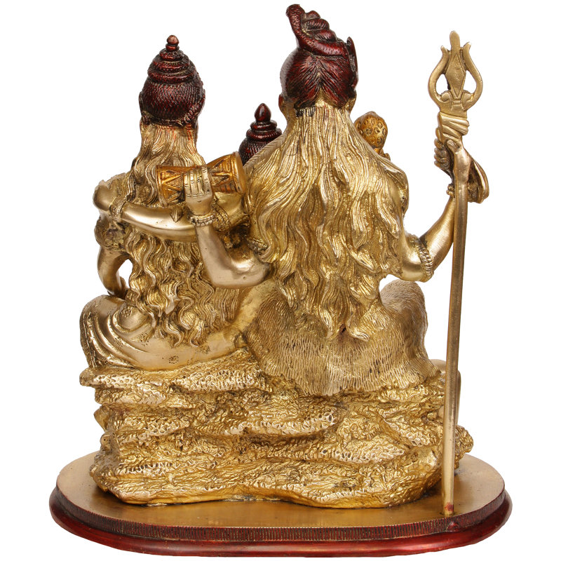 Shiva-Parvati, Brun, argent, or
