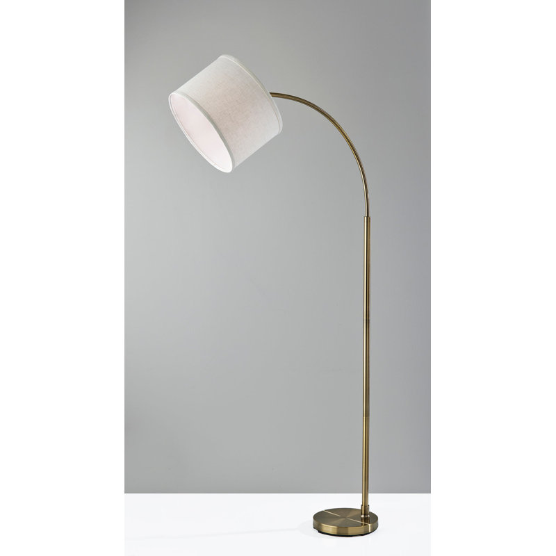 64'' Task Floor Lamp, Antique Brass