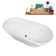 67" Streamline Soaking Freestanding Tub and Tray With Internal Drain