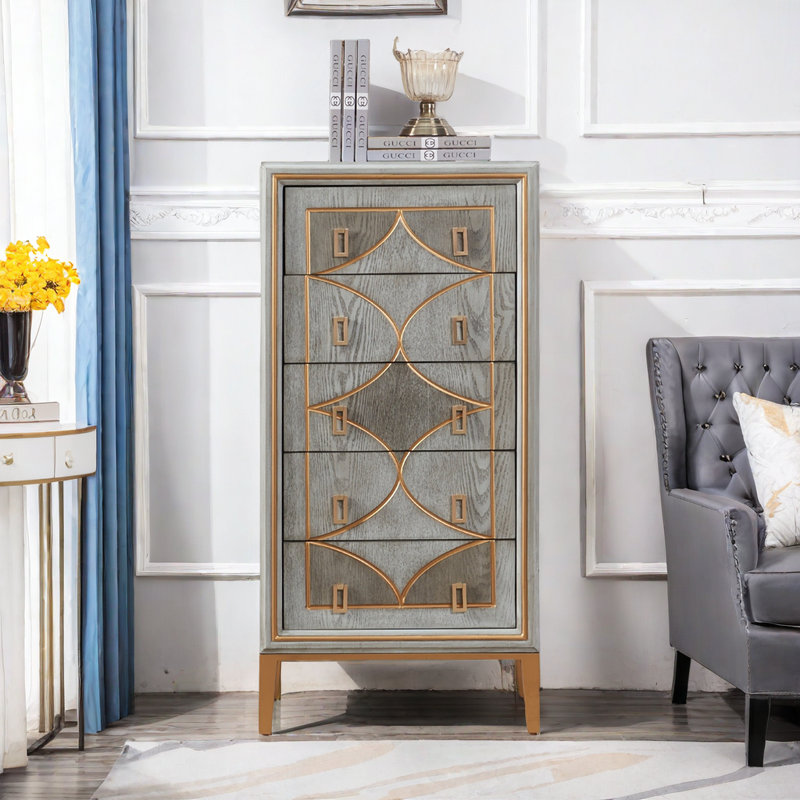 Light Luxury Line Rectangular Accent chest.