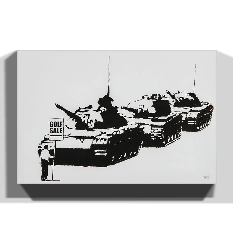 Banksy - Wrapped Canvas Print, 40cm H x 60cm W