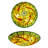 Stained Art Glass Shade Flush Mount Light In Dragonfly Pattern
