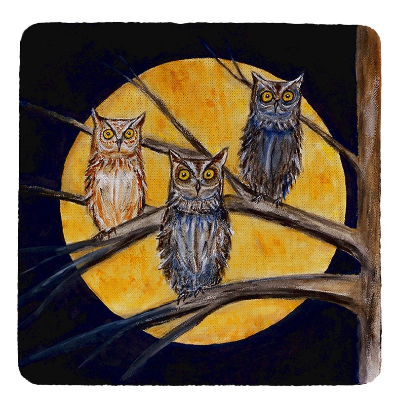 Sous-verre owls night Javier