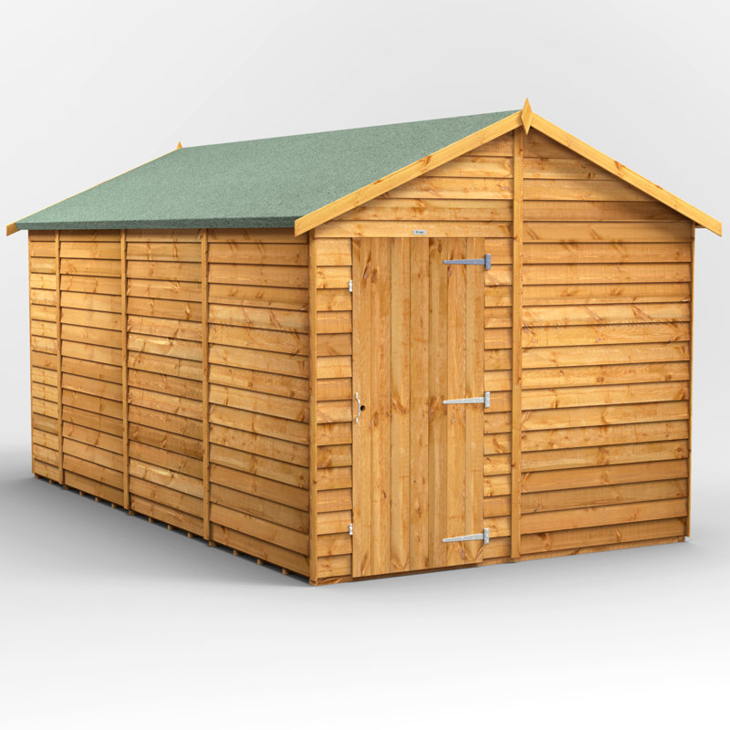 Powersheds 14 x 8ft Timber Overlap Windowless Garden Shed