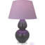 Matte Double Gourd Table Lamp - Ash, Lucite - Bright blue, Gray Shade-166459484-166459481