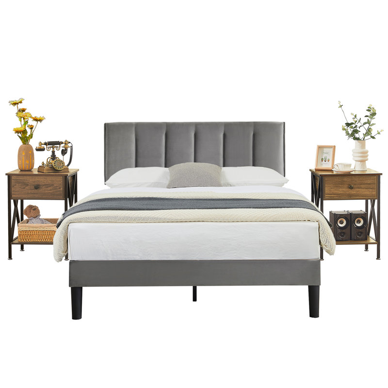 Delaportilla Steel Piece Bedroom Set, Full, Brown