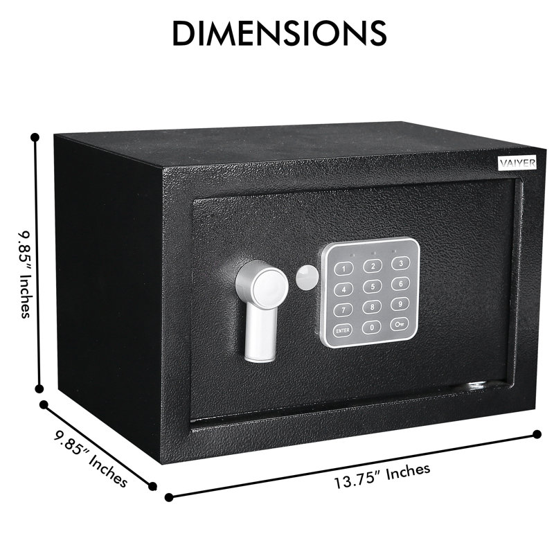 Safe Box Lock, 9.85" H x 13.75 " W x 9.85" D