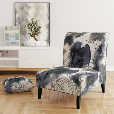 Kyleena 22" W Abstract Slipper Chair