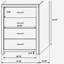 Commode rectangulaire 4 tiroirs Geary