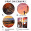 «Orange Oil Rigs» - impression d'art sur toile orange-886975370-886975373-886975372