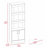 Bookcase, Three Shelves, Double Door Cabinet, Metal Hardware-582381496