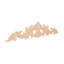Applique en bois d'acanthe non fini 3-7 / 8 po x 18-1 / 4 po x 1/2 po-75104980