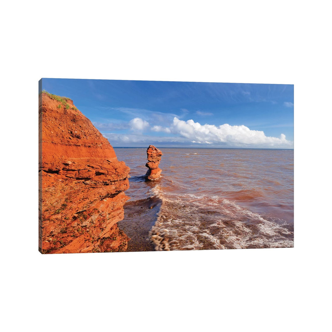 Canada, Prince Edward Island, North Cape. Shoreline Of Gulf Of St. Lawrence. by Jaynes Gallery - Wrapped Canvas Painting