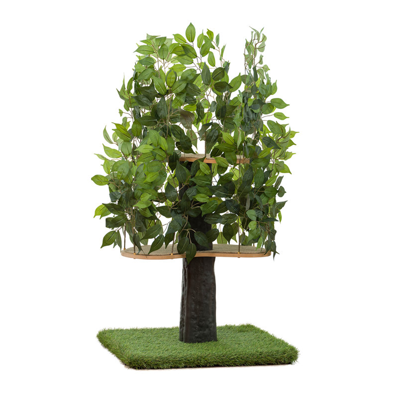 Henrietta 48'' H Cat Tree, Green/Brown