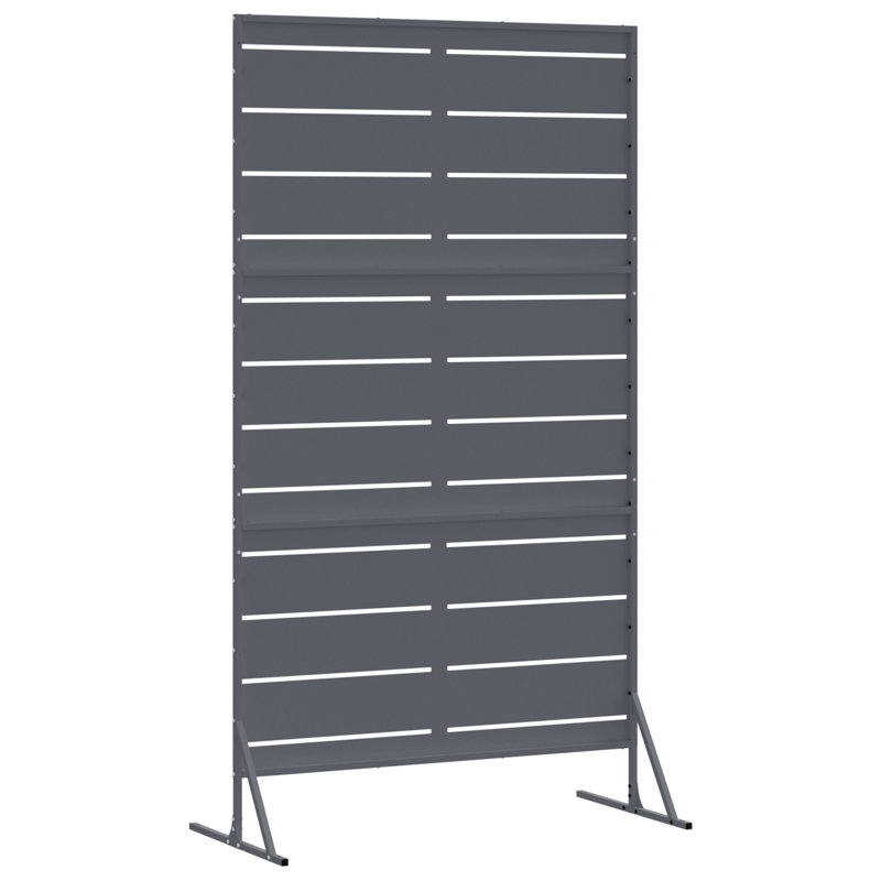 Steel Fence Panel Steel Medium Durable, Anthracite