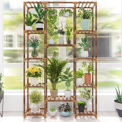 Indoor-Outdoor Tall Plant Stand, 12-Tiered Rack for Displaying in Various Spaces