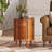 Solid Wood End Table, 17.71-Inch Round Side Table, No Assembly Required