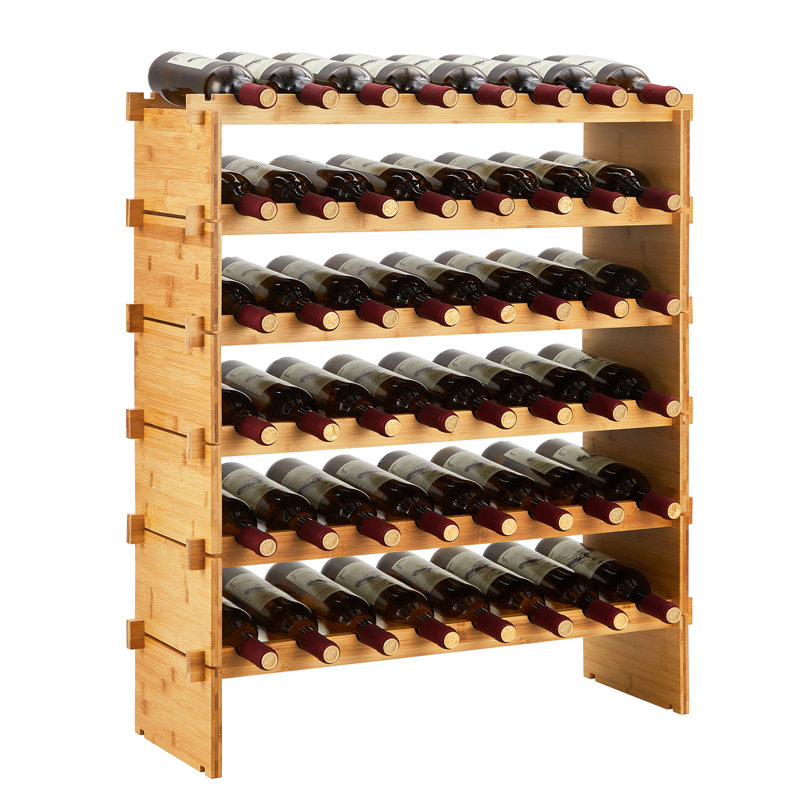 Open Shelving Wine Bottle Rack Yellow