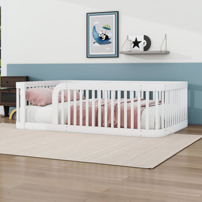 Full Floor Bed With Guardrails by Harriet Bee