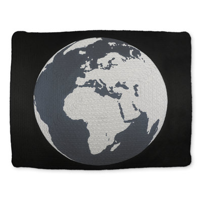 Napperon tressé bleu terre et galaxie | Home Decor Essential
