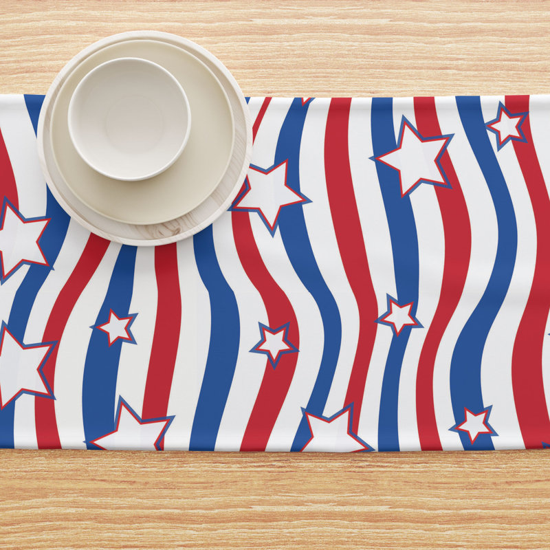 Anso American Stars Stripes Table Runner, 108" x 14"