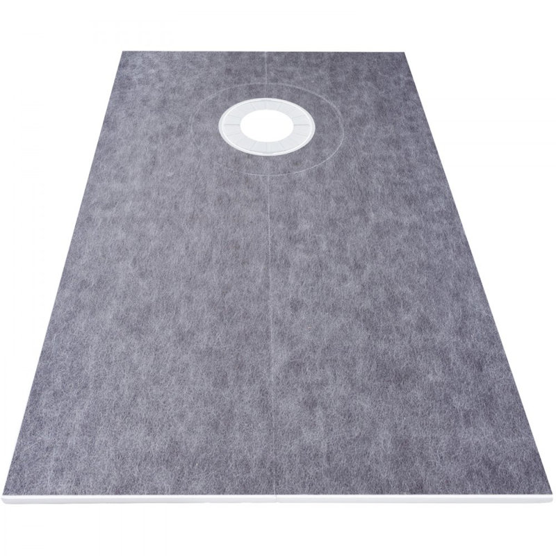 Shower Curb Kit 38" x 60" Watertight Shower Curb Overlay with 4" PVC Offset