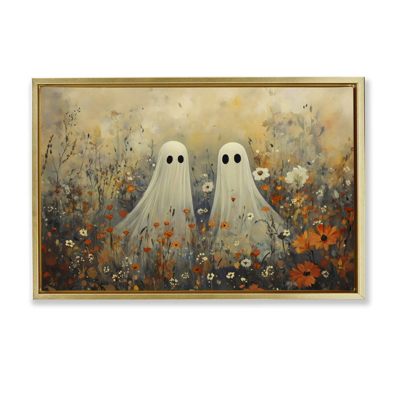 Cadre flottant Ghost In Autumnal Meadow, design Creative Studio, H 17 po x l 25 po, Cadre flottant métallique doré