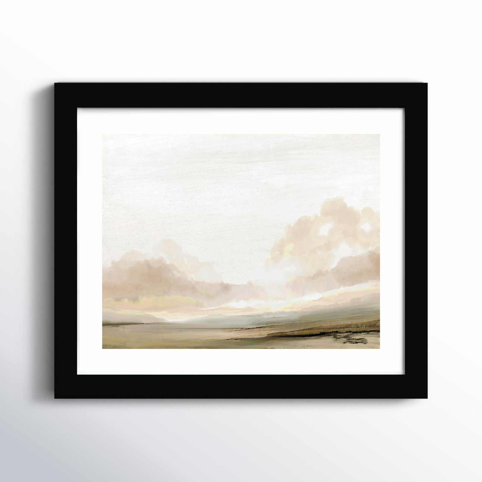Southern Landscape by Dan Hobday, Black, 11" H x 13" W x 1" D