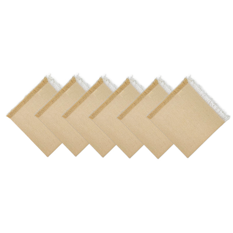 Ambrister No Pattern Square Napkin, Beige/White