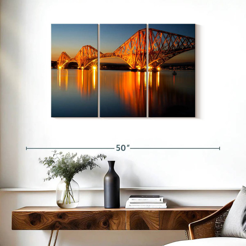 Forth Cantilever Bridge At Dawn, H 24 po x l 38 po