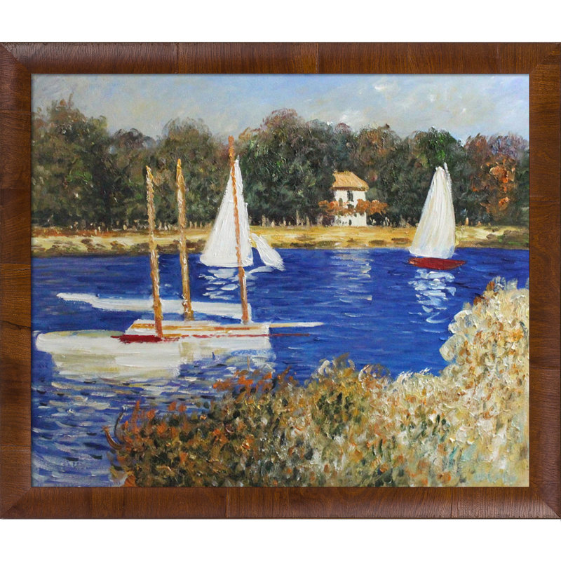 Bassin d'Argenteuil par Claude Monet avec cadre Panzano Olivewood, Cadre Panzano Olivewood
