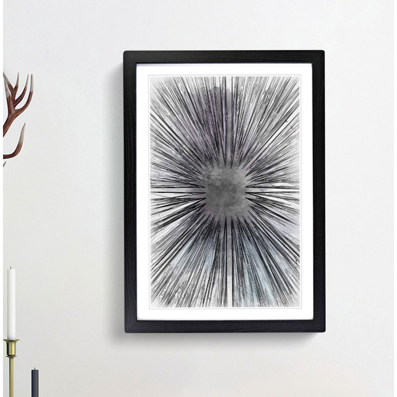 Lost in Space in Abstract - Picture Frame Graphic Art Print, 91cm H x 60cm W x 2cm D, Black