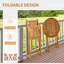 Mobilier de patio pliant 3 pièces avec 2 chaises pliantes et une table basse ronde