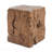 Outdoor And Indoor Stump Shape MGO Side Table, Brown Finish