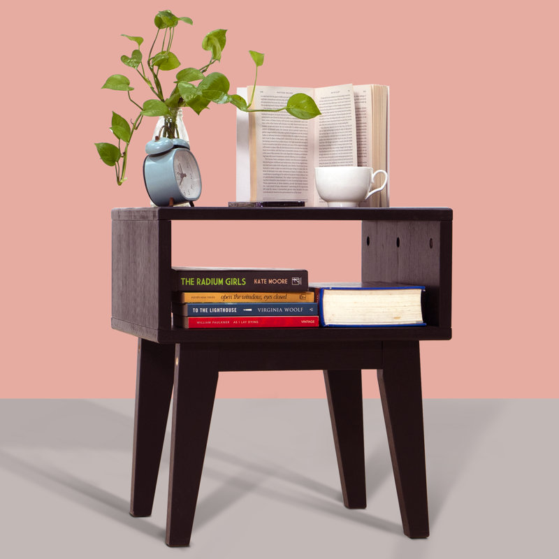 Table de chevet Acacia Jhasir, Noir