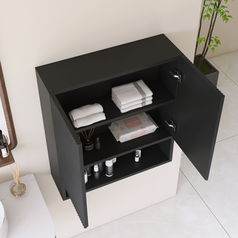 26" Tall Bathroom Wall Mounted Cabinet With Door And Shelve