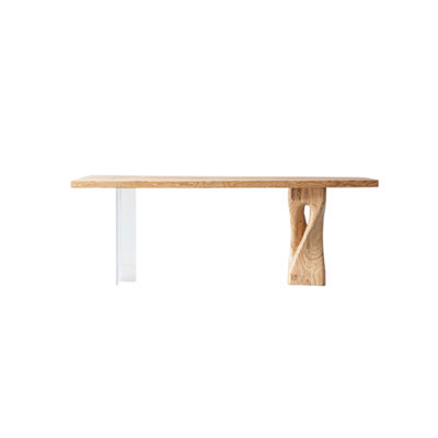 Durable Natural Ash Wood Large Tabletop Table