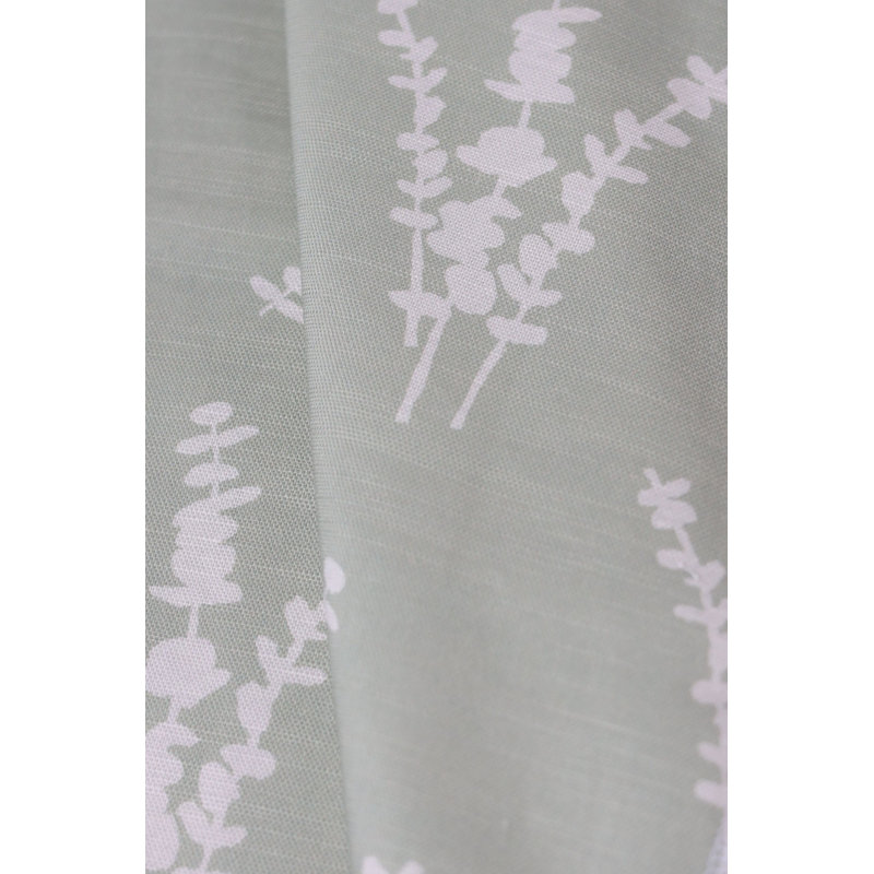 Eucalyptus Square Pillow Cover & Insert, White/Sage Floral, 24"H x 24"W