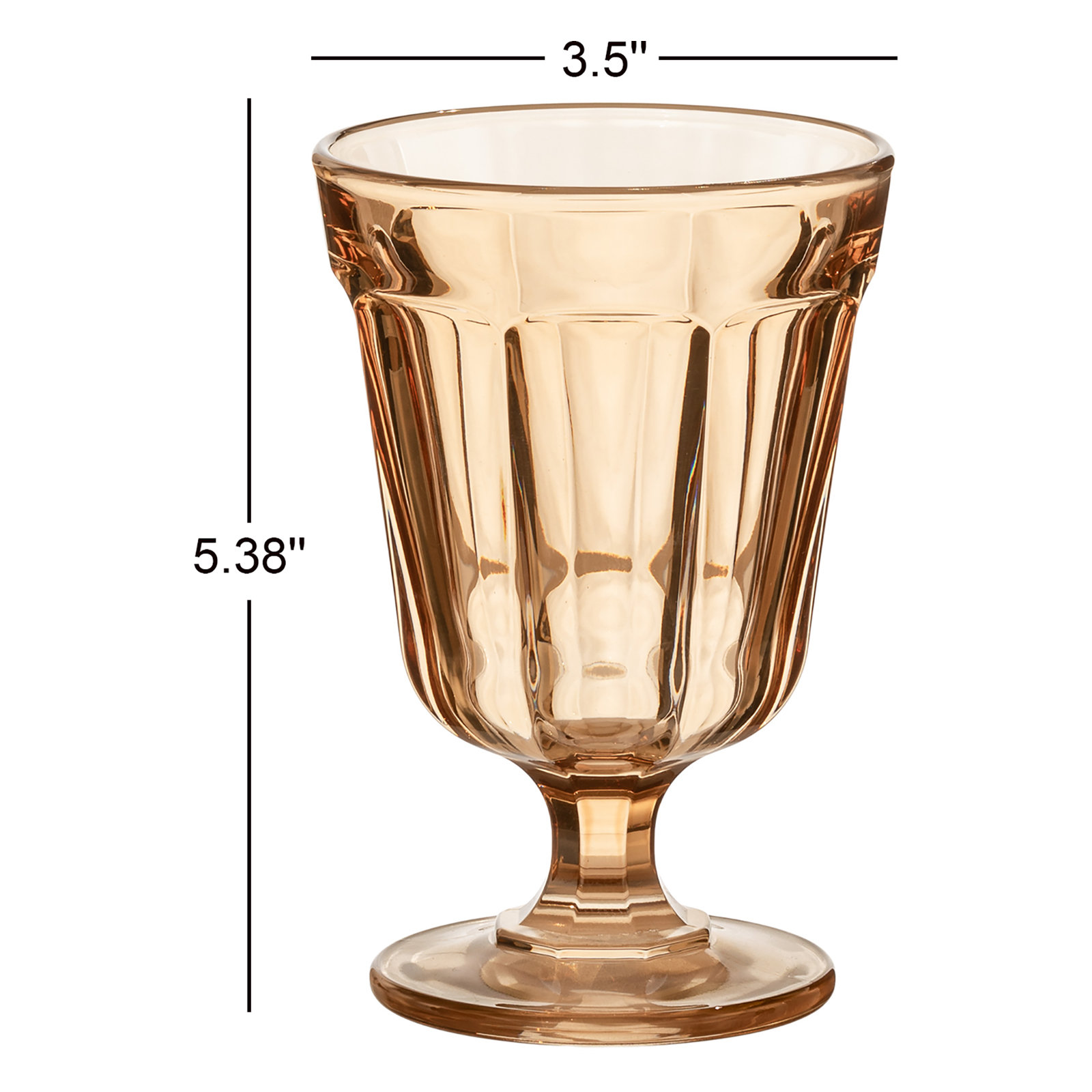Gomos Glass Goblet, Pink