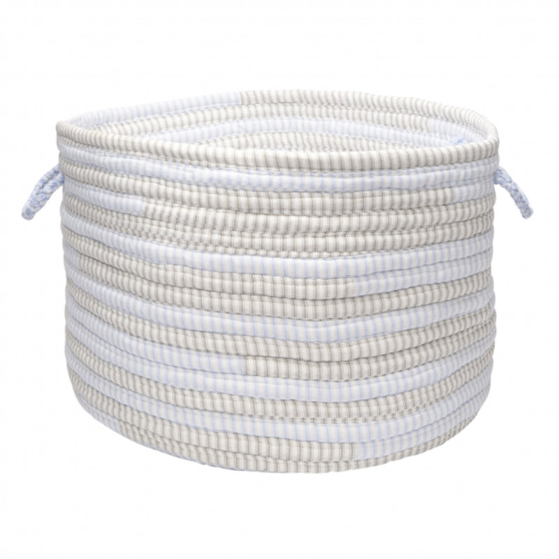 Panier en coton Banneker, Gris bleu