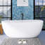 Baignoire de trempage autoportante en acrylique 67,32 po x 29,5 po