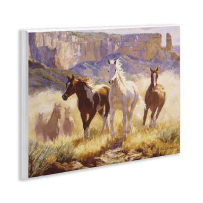 «Horses on Dusty Cliffside», art mural par Claire Goldrick
