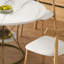 Ensembles de table de salle à manger extensible en marbre avec chaises en bois, style campagne moderne