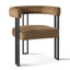 Ensemble de table de salle à manger pour 2 personnes avec table ronde et 2 fauteuils rembourrés en velours-702008249