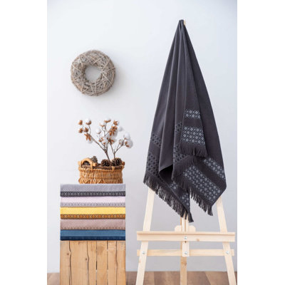 Luxueuse serviette de bain anthracite (1 pièce), 29,5 x 59,1 pouces | 100% coton, 9,5 oz / verge carrée | Lavable à la machine à 104 ° F | Doux, absorbant et durable pour un confort ultime | Parfait pour le spa, la maison et les voyages