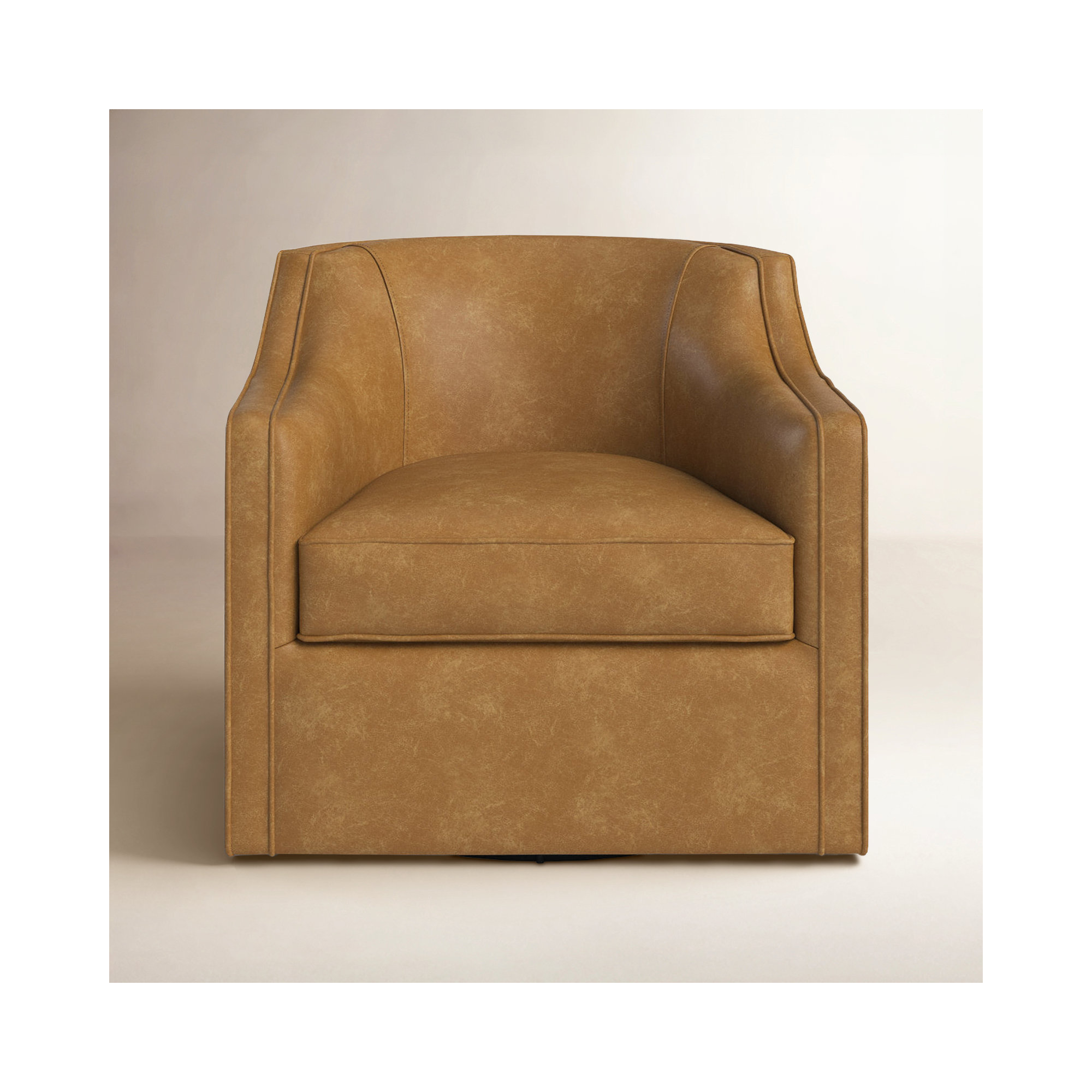 Marietta Upholstered Swivel Armchair, Stallone Aztec Sunrise Genuine Leather