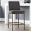 5West Upholstered Stool with Metal Frame