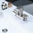 4" Centerset Double Handle Waterfall Bathroom Sink Faucet with Pop Up Drain-98449933