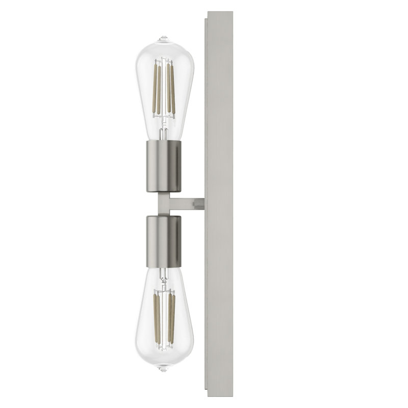 Woodburn Aluminum Armed Sconce, Brushed Nickel